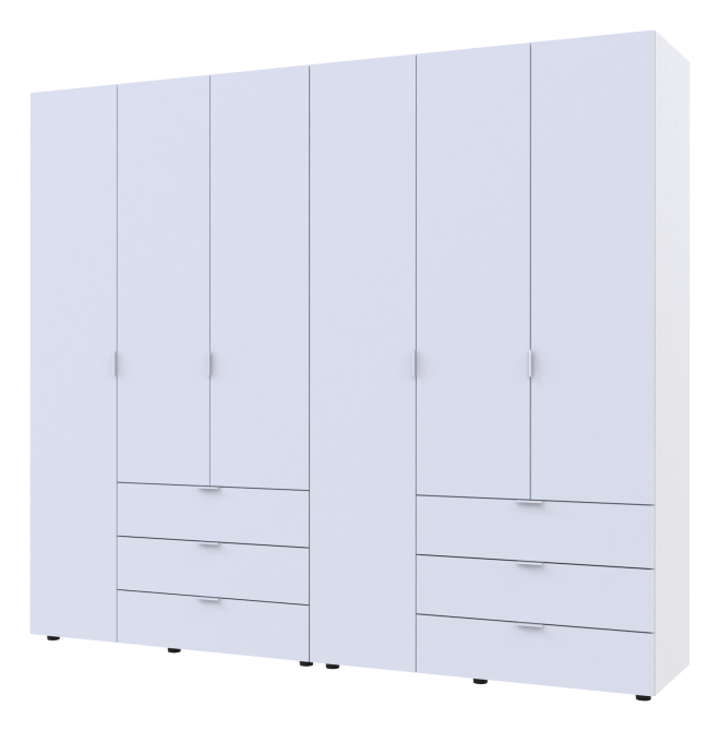 Комплект шкафов для одежды Doros Гелар (2 шт.) 232,4х49,5х203,4 см Белый (DRS-011171) Львов - изображение 1