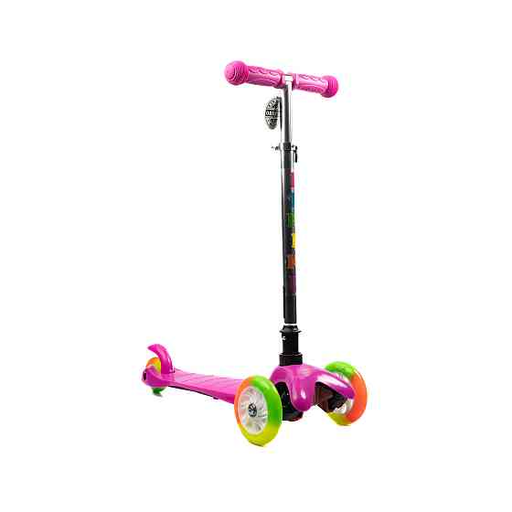 Самокат детский трехколесный iTrike Mini BB 3-013-4-A-P с подсветкой колес, Розовый Каменец-Подольский