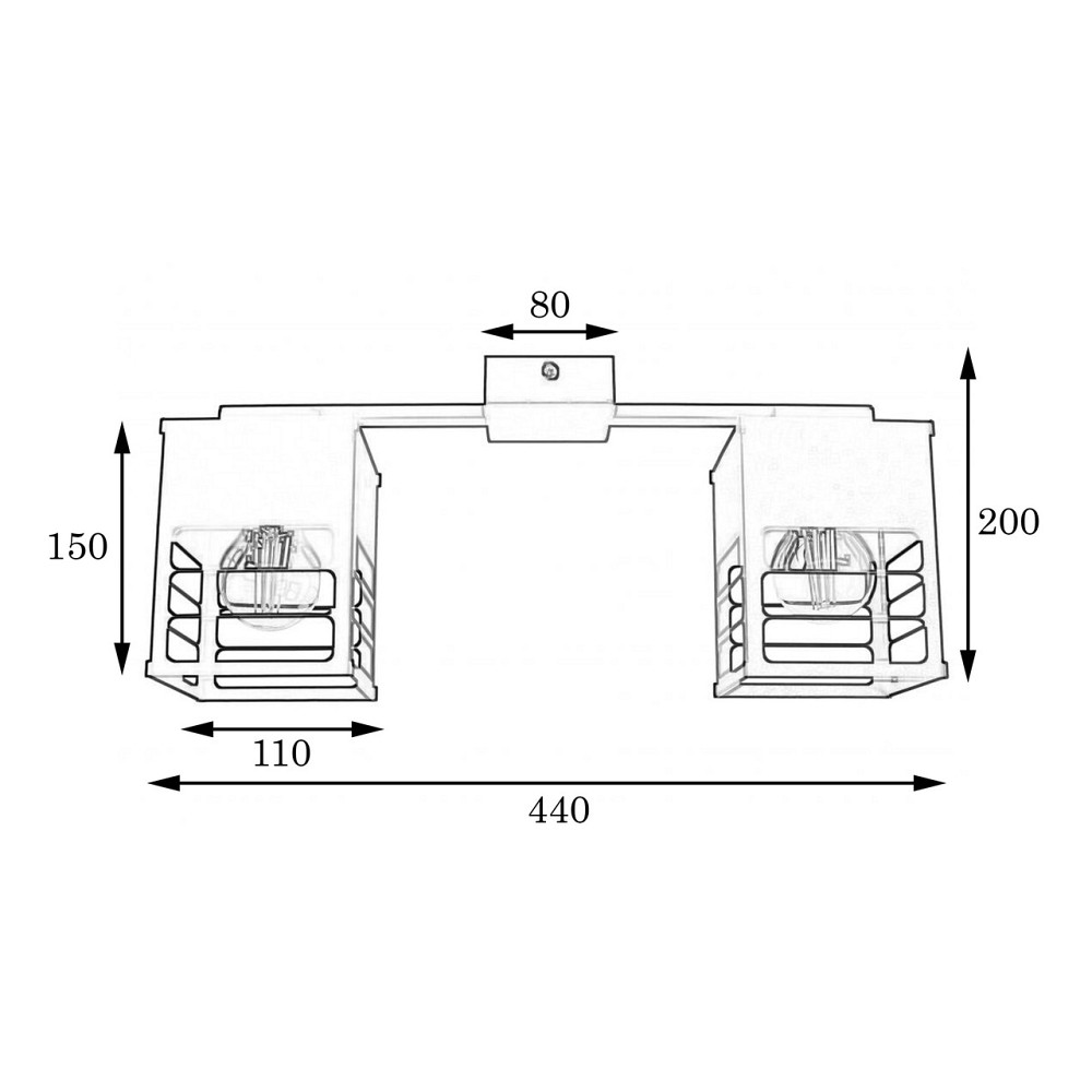 Люстра лофт чорниа 2 лампи Е27 Urban NL 2310-2 BK Київ - фото 3