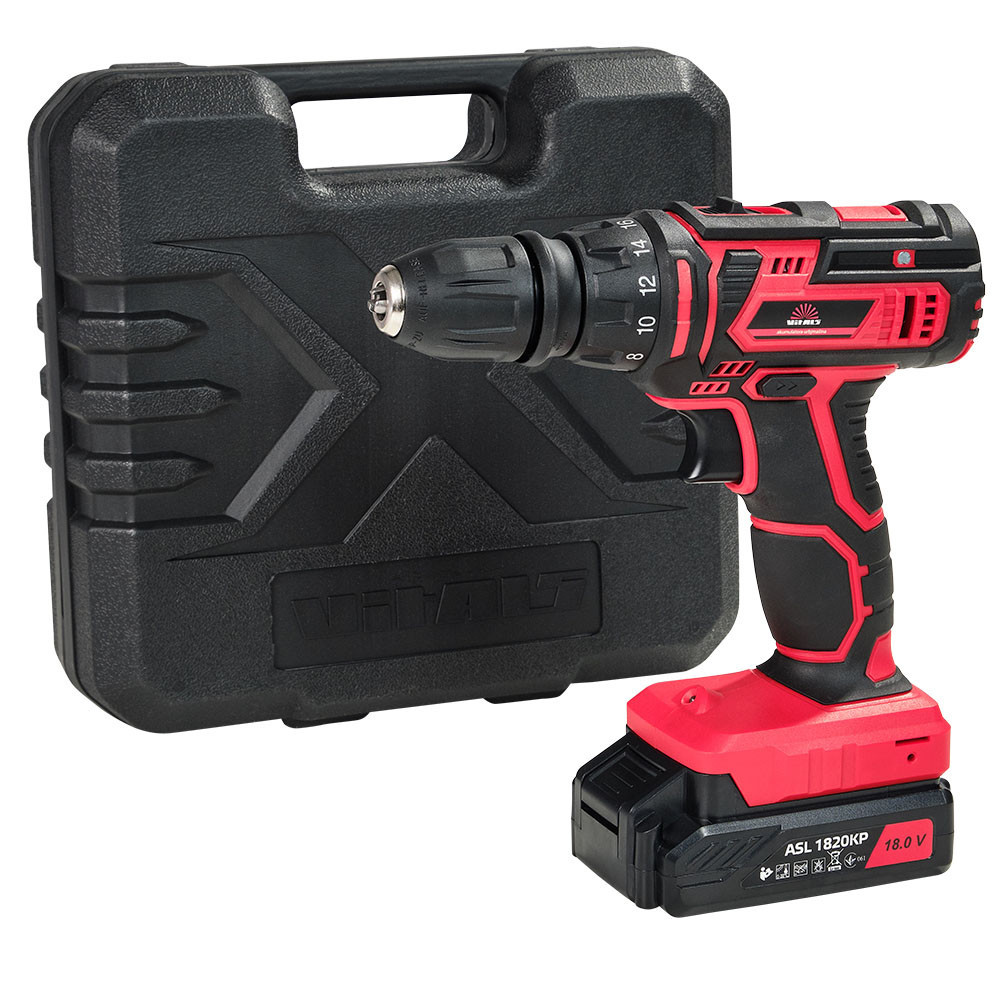 Дриль-шурупокрут акумуляторний Vitals AU 18/2KP QC Харків - фото 1