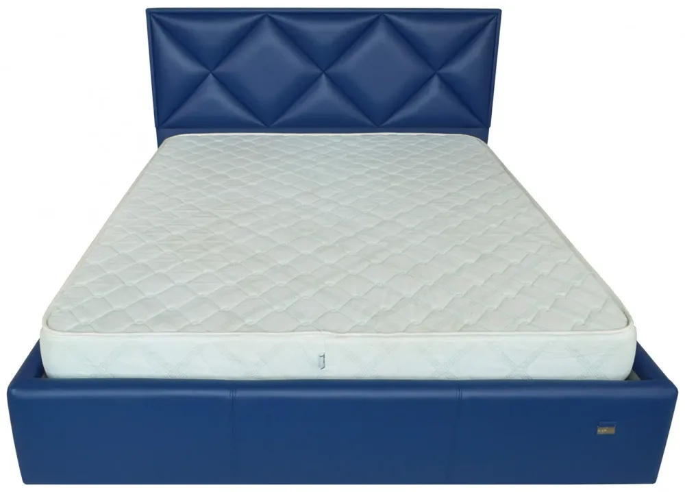 Ліжко Двоспальне Leeds Comfort 180 х 200 см Boom 21 З підйомним механізмом та нішою для білизни Синій Київ - фото 2