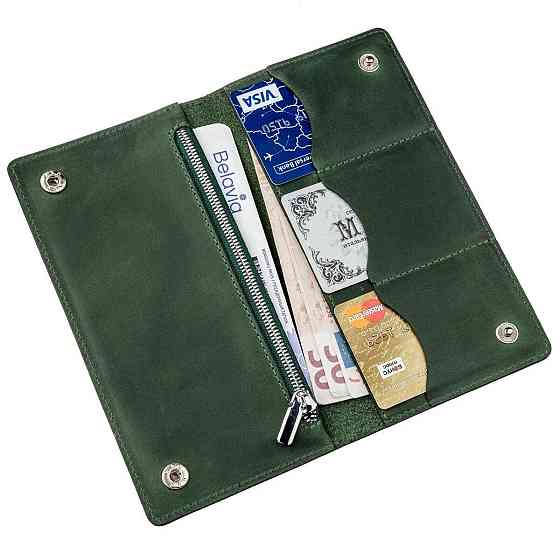 Бумажник унисекс вертикальный Зеленый (SHVIGEL) Киев