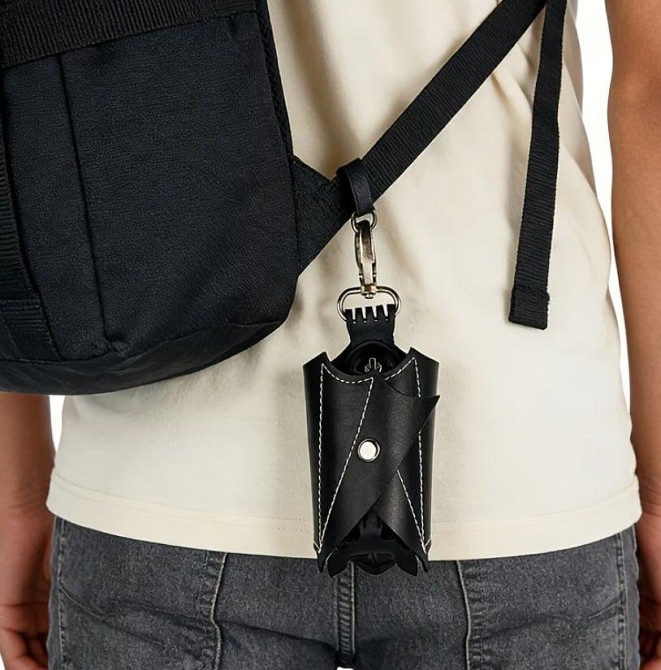 Кошелек для монет в форме летучей мыши с карабином PU кожа, чехол для мелочей на молнии Киев - изображение 4