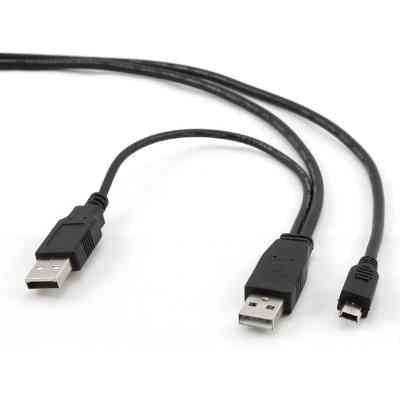 Кабель для передачі даних USB 2.0 AMx2 to Mini 5P 0.9m Cablexpert (CCP-USB22-AM5P-3) Вінниця
