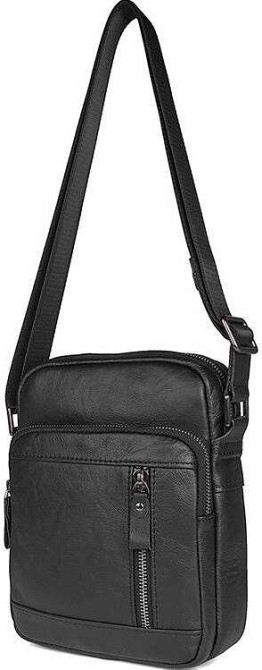 Сумка з натуральної шкіри Чорна (Vintage) Київ - фото 11