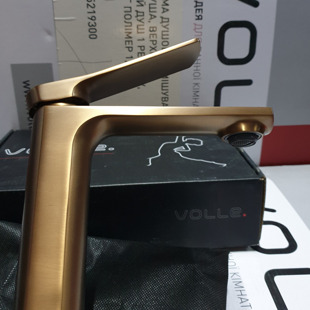 Змішувач для раковини  Volle SOLO cepillado bronce бронза 1510.011121 Київ - фото 5