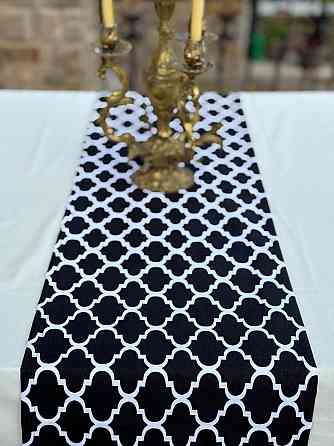 Ecotton Ранер доріжка Ecotton DUCK 45x170 см для обіднього столу водовідштовхувальна чорно-біло Коломыя