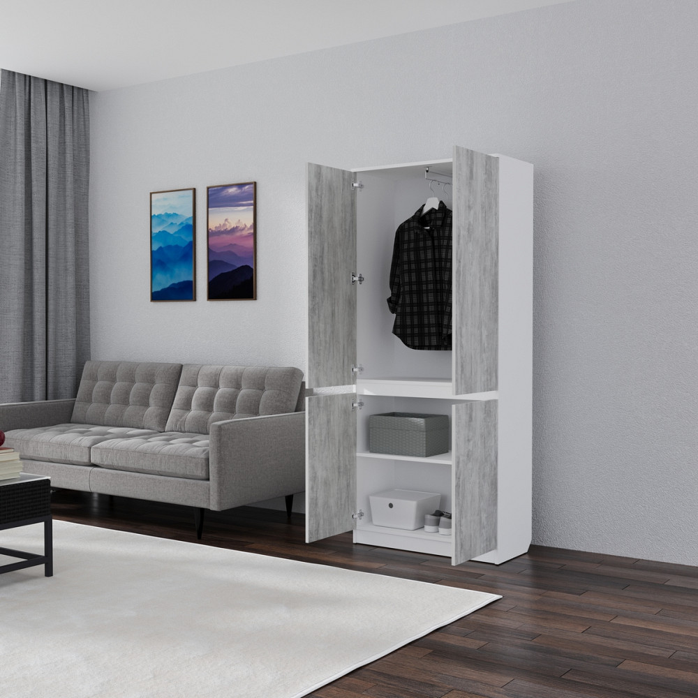 Розпашна шафа Смузі 05 800 білий/урбан-лайт Київ - фото 2