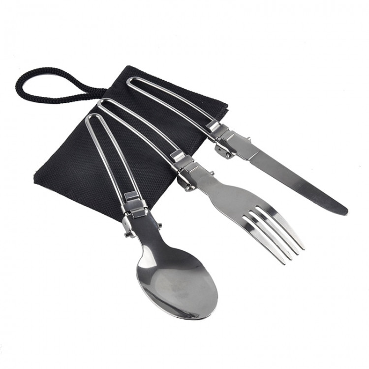 Туристический набор столовых приборов в чехле вилка ножик и ложка Винница - изображение 1