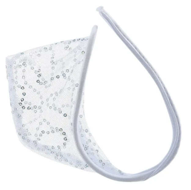 Мужские трусы без лямок с пайетками one size белый Киев - изображение 1