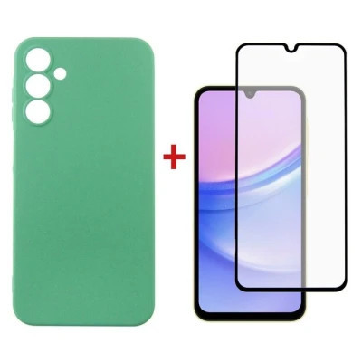 Чохол до мобільного телефона Dengos Kit for Samsung Galaxy A15 case + glass (Mint) (DG-KM-59) Вінниця - фото 1