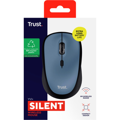 Мишка Trust Yvi+ Silent Wireless/Bluetooth Dark Blue (25514) Вінниця - фото 8