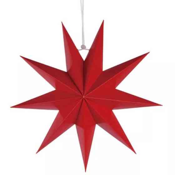 Рождественская звезда из картона 30 см красный Киев