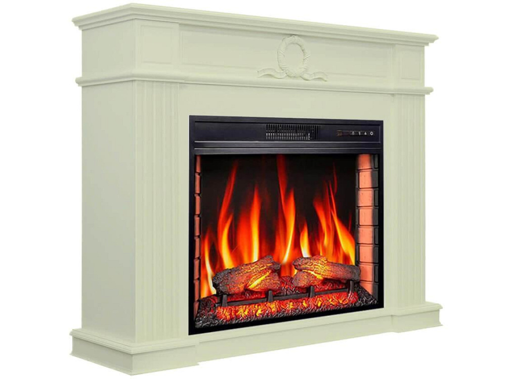 Каминокомплект ArtiFlame Neoclassic AF28S белый дуб с обогревом и звуком горения огня Львов - изображение 1