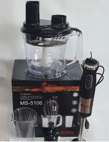 Занурювальний блендер-измельчувач DOMOTEC MS-5106 5 в 1, потужність 800 Вт, 2 швидкості – універсальний та потужний для кухні. Одеса - фото 2