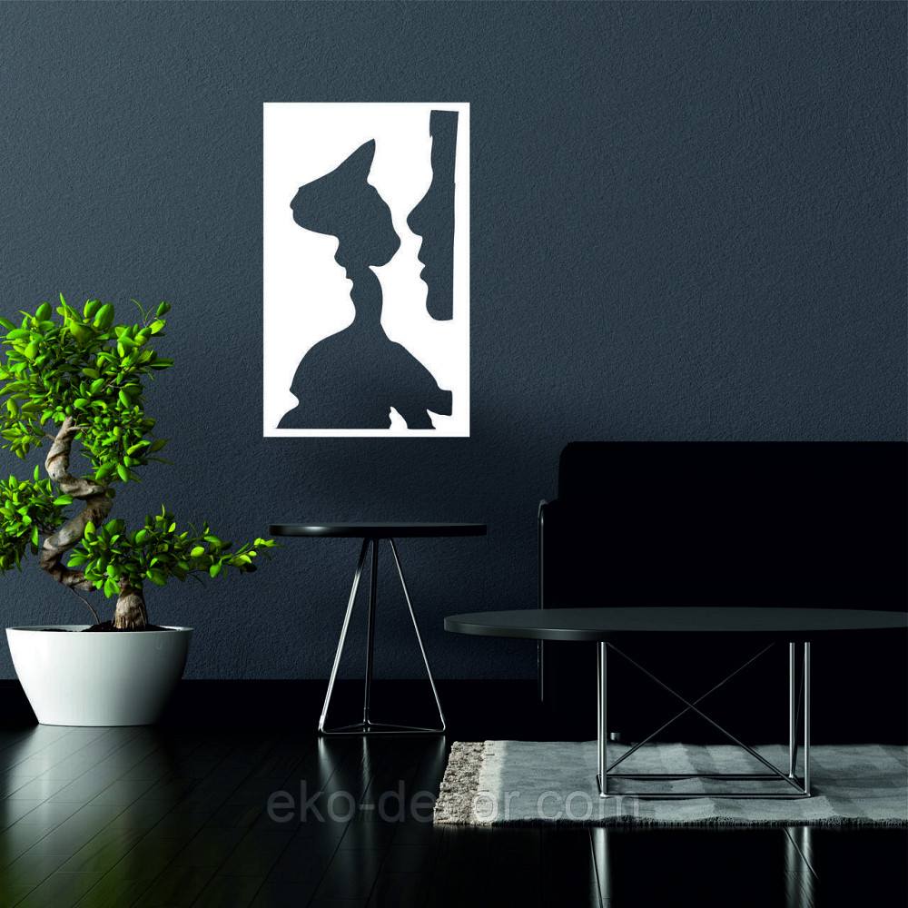 Декоративное настенное Панно «Силуэт», Декор на стену 90*55 см, Белый Киев - изображение 4