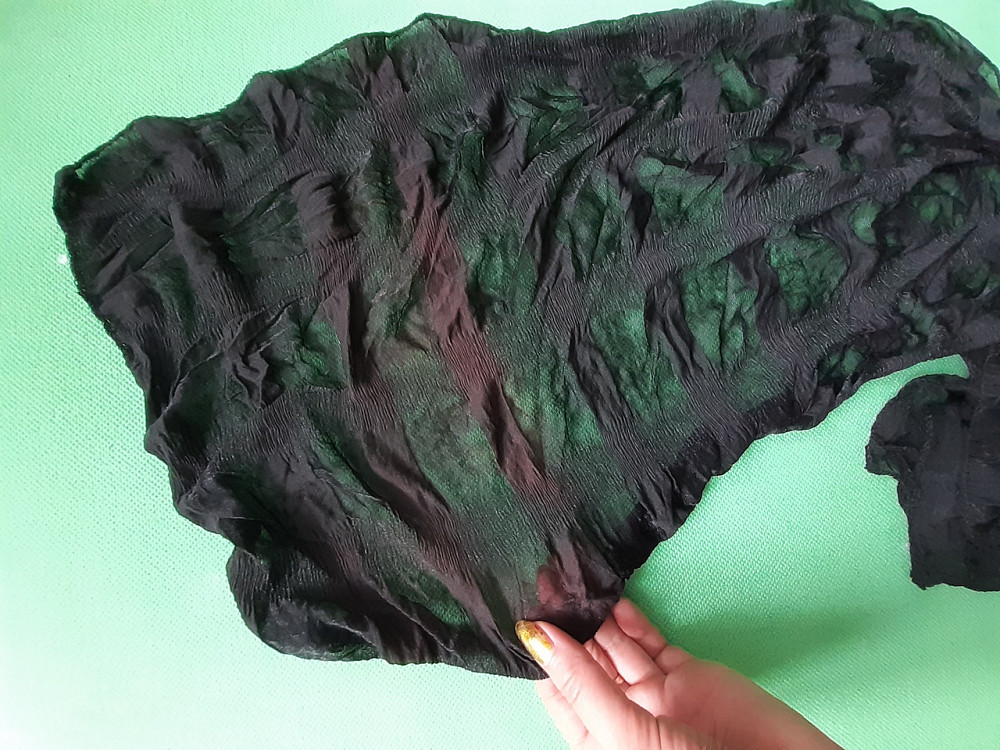 Шарф женский черный гармошка размер шарфа приблизительно 140*35см Киев - изображение 4