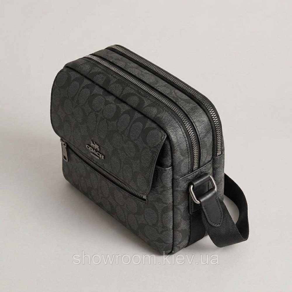 Чоловіча горизнтальна брендова сумка Coach (2514) Київ - фото 4