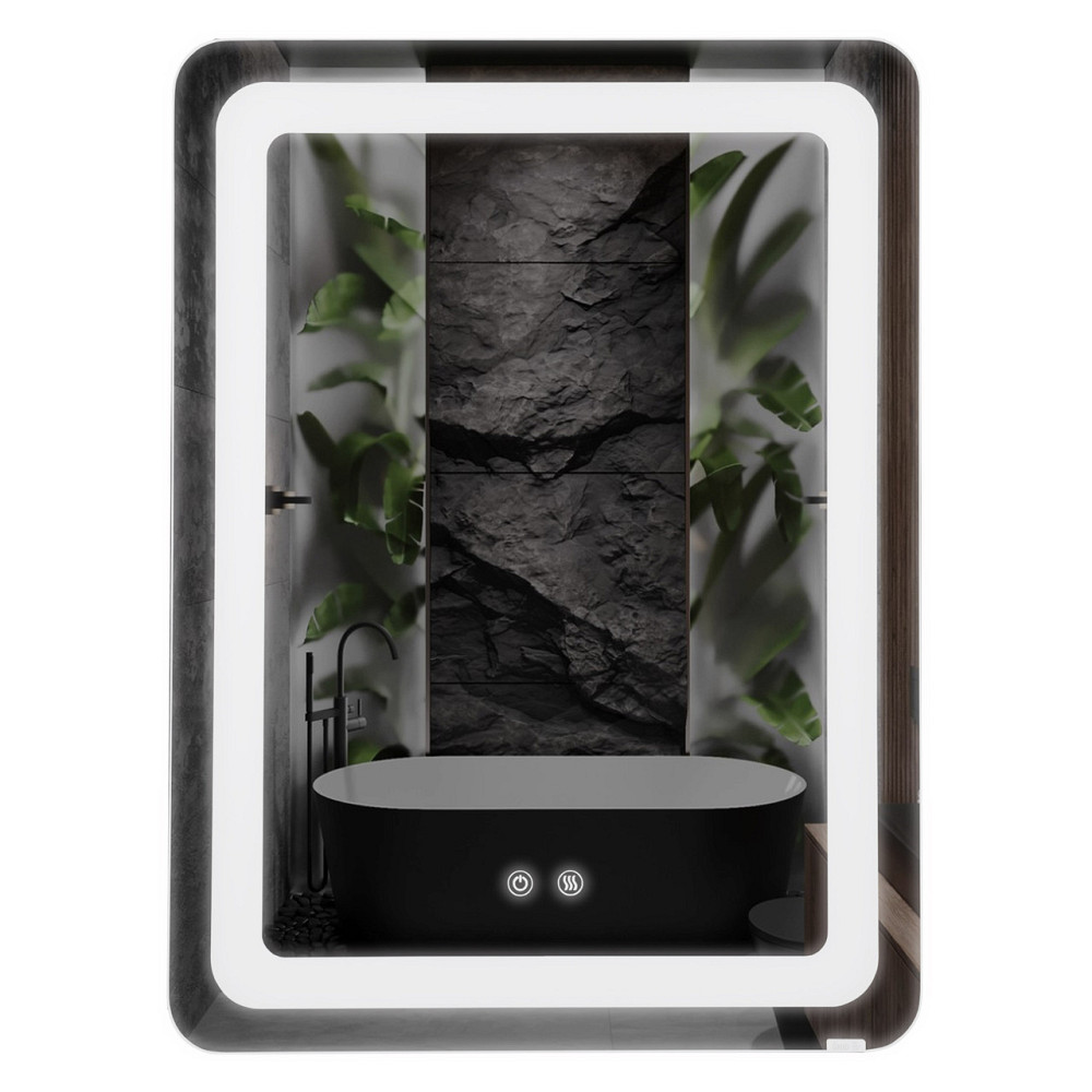 Дзеркало UNIO MRR-04 SQR-RA-S/H 600 x 800 mm LED FL сенсор + підігрів (000030902) Київ - фото 3