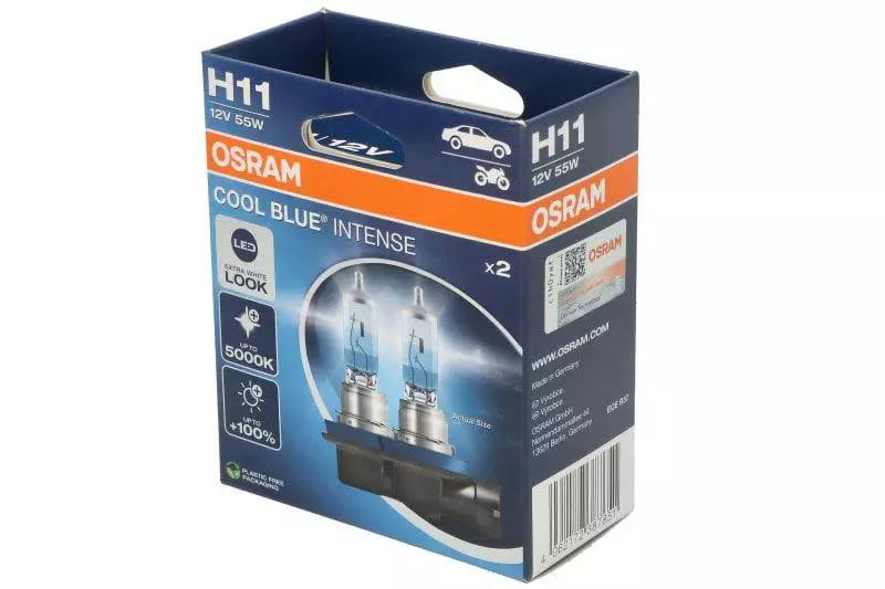 Комплект галогенових ламп OSRAM H11 64211CBN-2HB Cool Blue Intense NG +100% 5000K 55W 12V PGJ19-2 (2 шт) Харків - фото 3