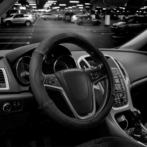 Чехол на руль Carlife 39-41см, кожа, черный SW243L Львов