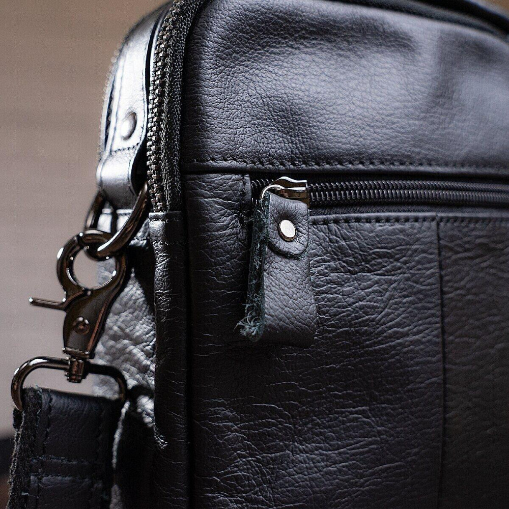 Сумка мужская кожаная Черная (Vintage) Киев - изображение 1