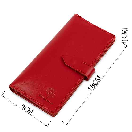 Шкіряне жіноче портмоне GRANDE PELLE 11516 Червоний Київ