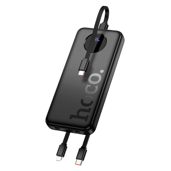 Павербанк 10000 mAh HOCO J132 Sabio 3 кабеля черный power bank повербанк Одесса