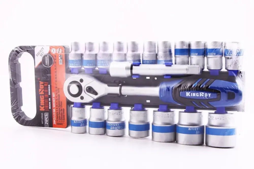 Набор головок 1/2  6-гр. 21 ед. King Roy 8-32мм с удлин. на планке Винница - изображение 1