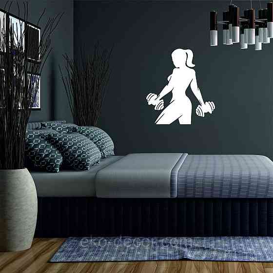 Декоративне настінне 3D Панно «Бодібілдінг» Декор на стіну з об'ємом 90*81 см, Білий Київ