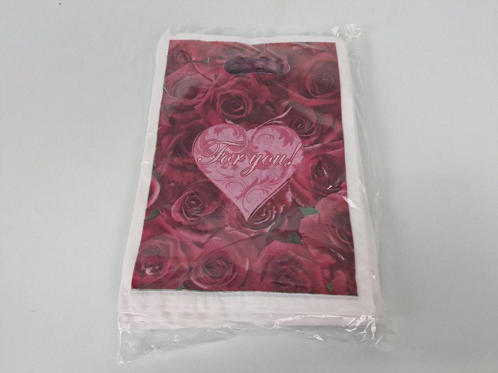 Пакети з вирубаною ручкою (20*30)"For you квіти (100 шт.) Харків - фото 2