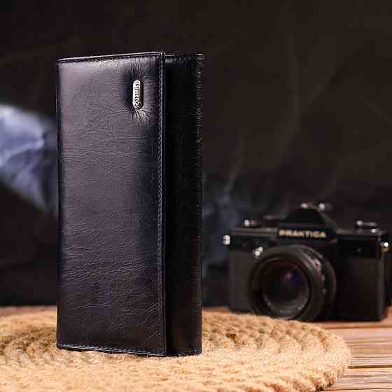 Портмоне для женщин с монетницей из натуральной кожи CANPELLINI 21533 Синее Киев