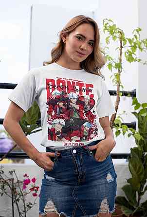 Футболка для мальчика аниме Данте Схоотинг Дмк Премиум оверсайз (рост от 165 до 180 ) Черний AnimeJ0216m Днепр