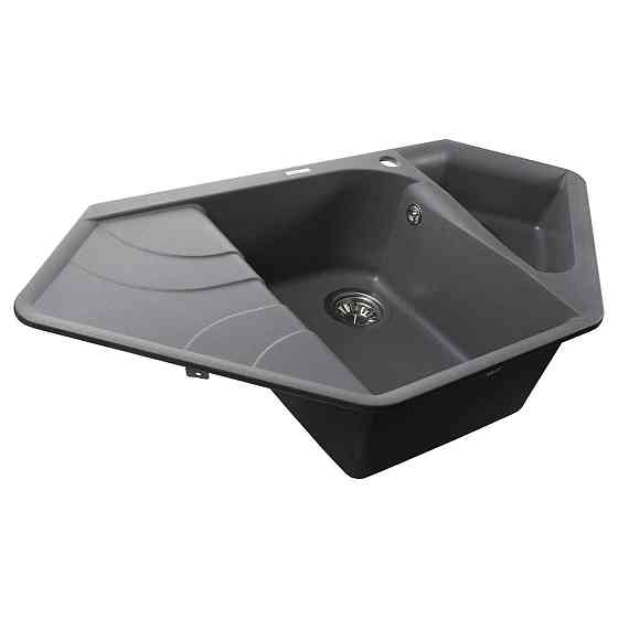 Гранитная мойка Globus Lux GARDA серый металлик 1000х500мм-А0003 (000002992) Киев