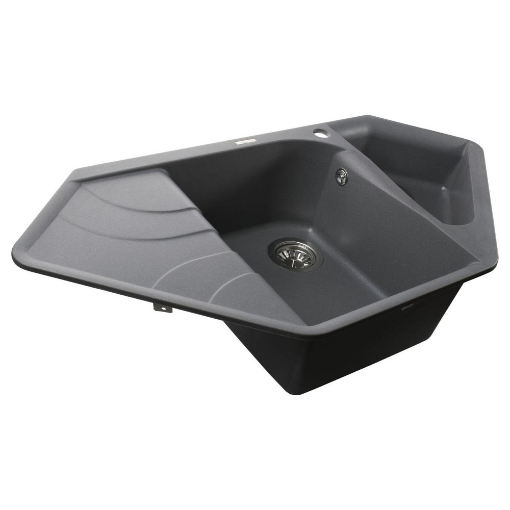 Гранітна мийка Globus Lux GARDA сірий металік 1000х500мм-А0003 (000002992) Київ - фото 4