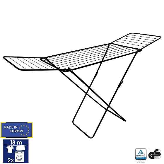 Сушарка для білизни підлогова Casa Si Kolibri 18m Black (CS42191C06E) Київ