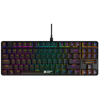 Клавиатура Canyon Cometstrike GK-50 RGB TKL USB UA Black (CND-SKB50-US) Винница - изображение 1
