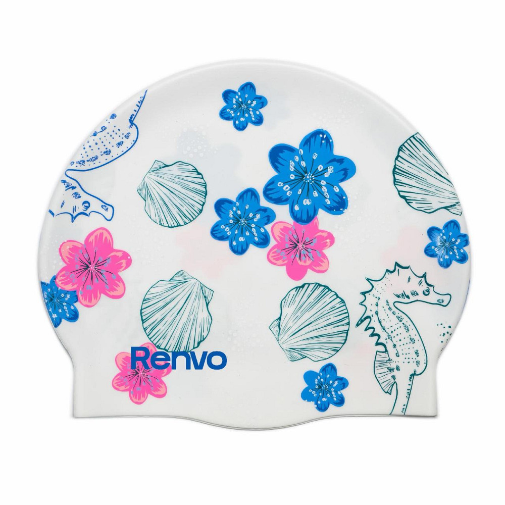 Доросла шапочка для плавання Renvo Kerio Shells Білий Уні OSFM (2SC150-0304) Киев - изображение 1