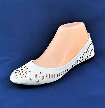 Жженські Літні Балетки Білі Мокасини Туфлі (розміри: 36) - 00-5 Дніпро