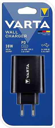 Зарядний пристрій Varta Wall Charger 38 W Black (57958101401) Чорний Харьков
