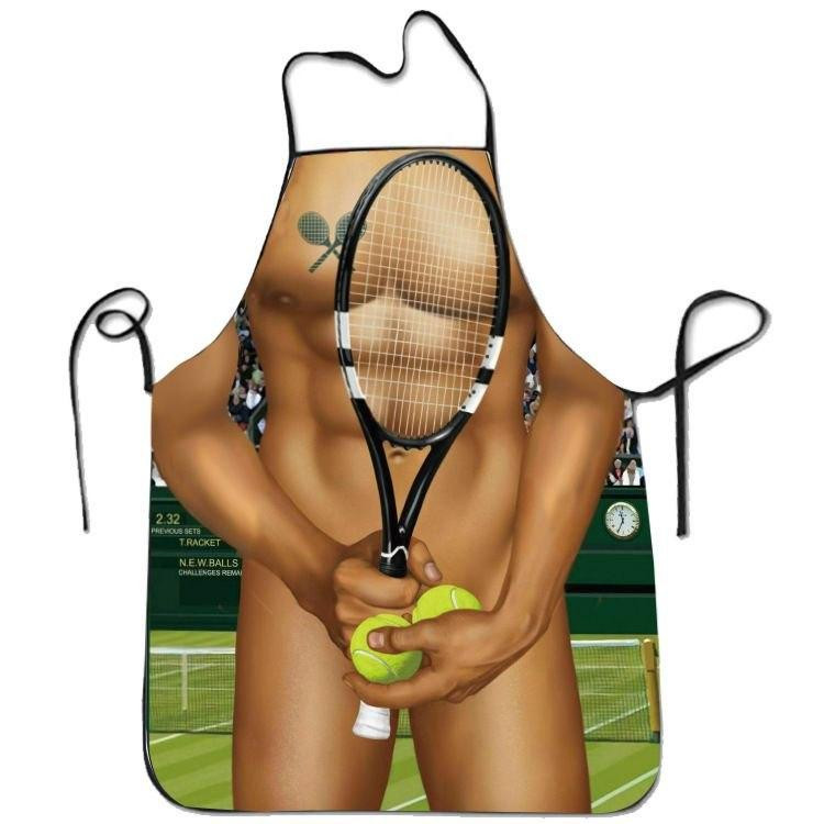 Фартук с приколом мужской теннис торс ракетка кухонный для гриля барбекю Киев - изображение 2