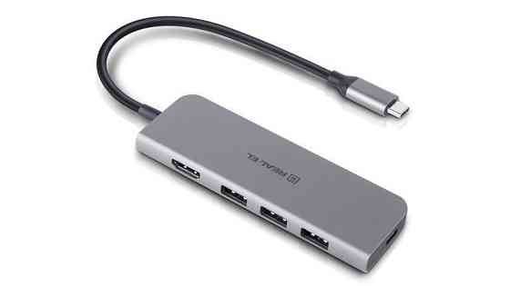 Концентратор REAL-EL CQ-700 Space Grey USB hub Харків