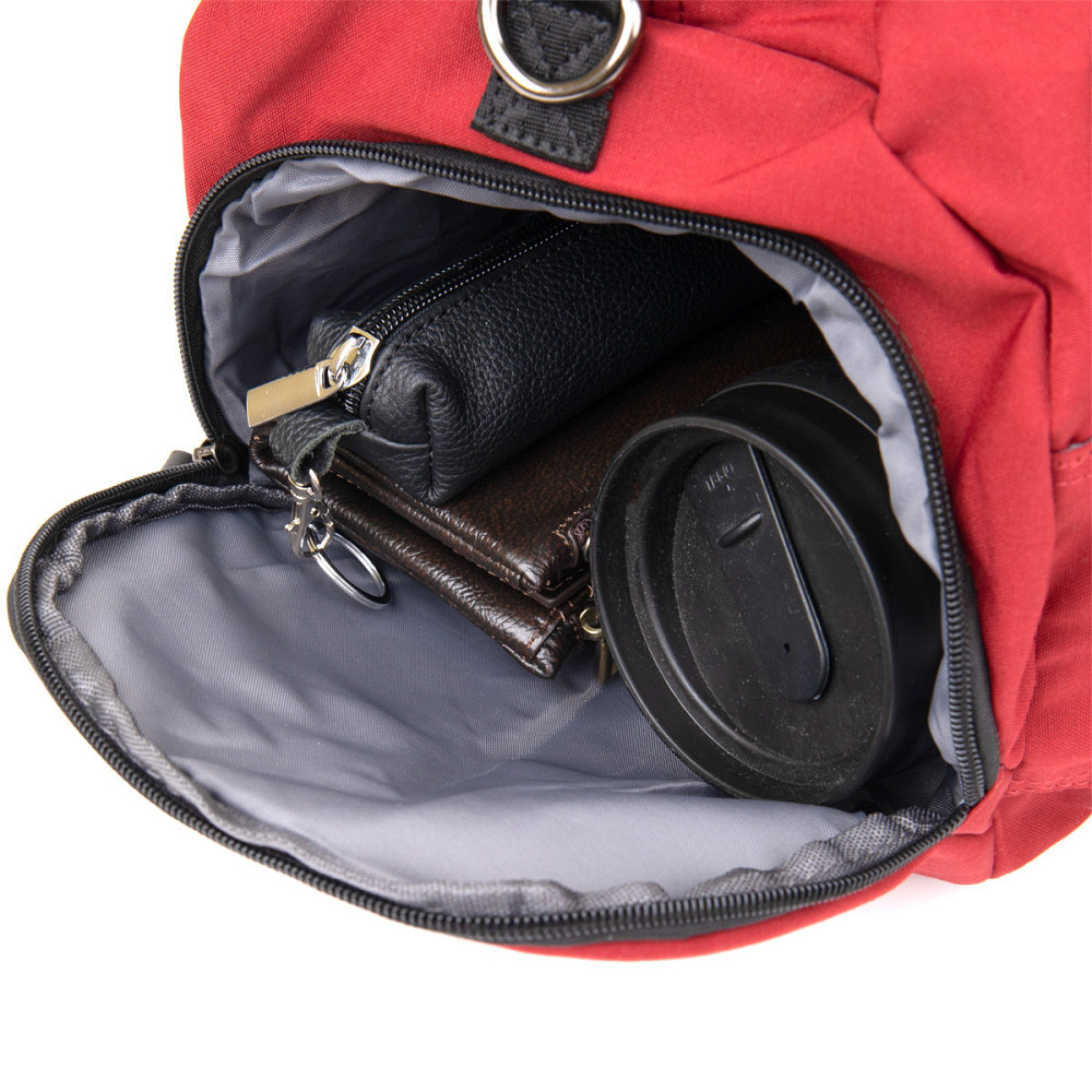 Спортивна сумка текстильна Vintage 20642 Малинова Київ - фото 7