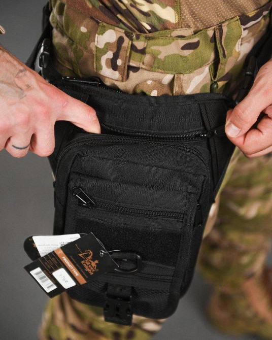 Сумка тактическая на бедро SILVER KNIGHT  black  РА4980 Одеса - фото 5