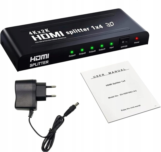 Сплітер, розгалужувач HDMI 1x4 4K Луцьк