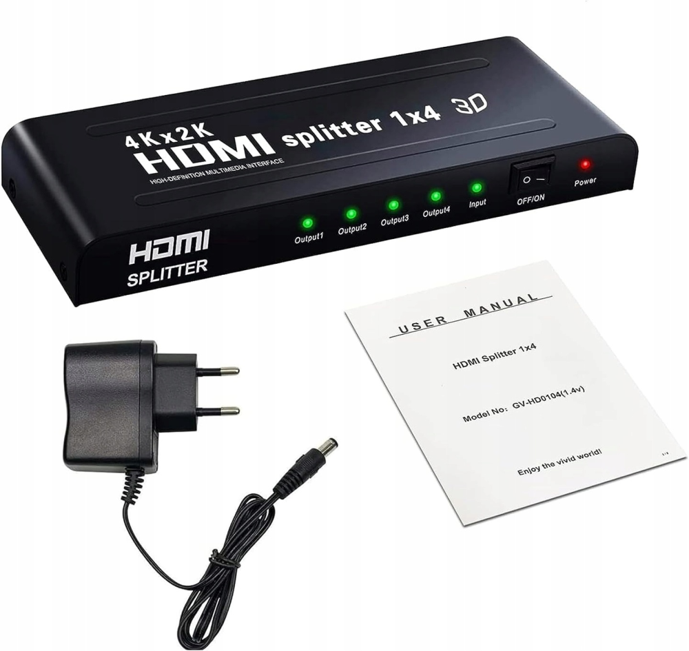 Сплітер, розгалужувач HDMI 1x4 4K Луцьк - фото 1