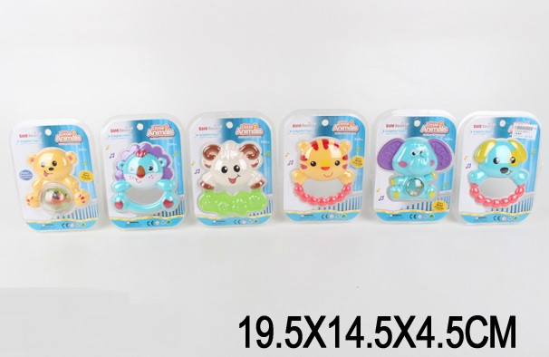 Брязкальце в ручку 8820-2 (1623226) 6 видів, на блістері 19,5*14,5*4,5 см, шт Київ - фото 1