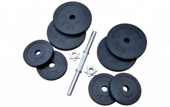 Диск прогумований 5 кг на гриф 25 мм Гантелі, гирі, штанги і диски металевий Київ