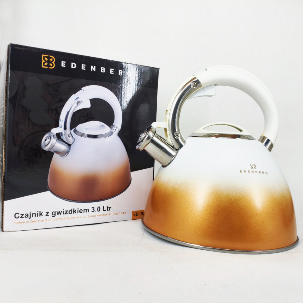 Чайник для газовых плит Edenberg, Чайник с утолщенным дном и прорезиненной ручкой LQ-70 Львов - изображение 7