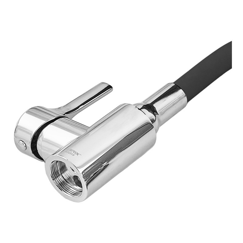 Змішувач для кухні Zerix Rex-011 Chrome Refl.Black з нержавіючої сталі (Колір хром+силіконовий вилив чорний) (ZX6127)   ( 27162 ) Харків - фото 5